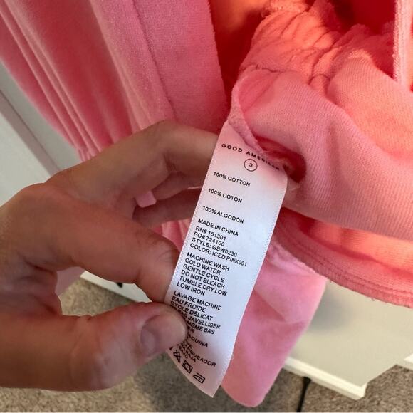 Good American Pink Terry Cloth Romper Large - Picture 7 of 12